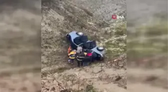 Otomobil uçuruma yuvarlandı: 1 yaralı