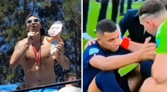 Mbappe'nin yüzüne gülüp sırtından vurdu! Arjantinli yıldıza küfürlü cevap geldi