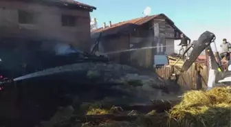 Bolu'da ev ve samanlık yangında kullanılamaz hale geldi