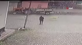 Yolda yürüyen vatandaş 9 köpeğin arasında kaldı... Dehşet anları kamerada