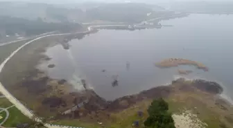 Pelitözü Göleti'nde su seviyesi 40 metre çekildi