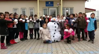 KAR YAĞMAYINCA PAMUKTAN KARDAN ADAM YAPTILAR