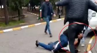 KIZILTEPE'DE, HASTANE BAHÇESİNDE KAVGA KAMERADA