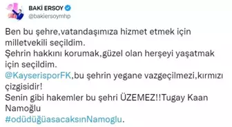 Kayserispor'dan hakem Numanoğlu'na tepki