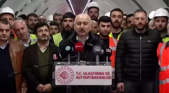Ulaştırma ve Altyapı Bakanı Adil Karaismailoğlu, Başakşehir-Kayaşehir Metro Hattı çalışanlarını ziyaret etti (3)