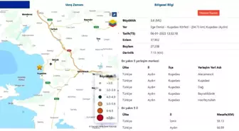 Kuşadası Körfezi'nde 25 dakikada 5 deprem