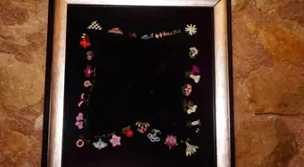 Asırlık yazma oyaları tabloya dönüştü