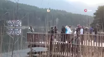 Bolu'nun incisi Gölcük, yarıyıl tatilinde ilgi odağı oldu
