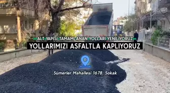 Defne Belediyesi'nden Sümerler Mahallesi'nde Yol Yapım Çalışması