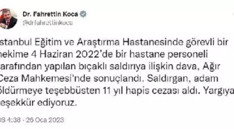 Bakan Koca: Hekime saldıran hastane personeli 11 yıl ceza aldı