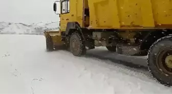 Elazığ'da kar yağışı etkili oldu; kapanan 125 köy yolundan 48'i açıldı (2)