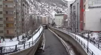 Kent merkezine yılın ilk karı düştü