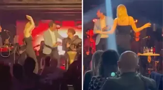 Prestij Meselesi galasına damga vuran an! Mahsun Kırmızıgül söyledi, Hande Sarıoğlu kalça dansı yaptı