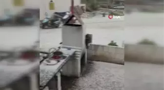 Marmaris'te dolu yağışı etkili oldu
