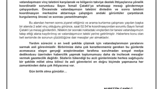 AK Partili Canikli: 'Dün afet bölgesindeki çalışmalarımız esnasındaki bir görüntü çarpıtılarak, vatandaşlarımızla ilgilenilmediğini ima eden...