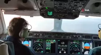 Rus yangın söndürme uçağı İskenderun Limanı'ndaki yangına müdahale etti