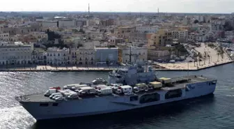 İtalya'dan Türkiye'ye yardım taşıyan askeri gemi yola çıktı