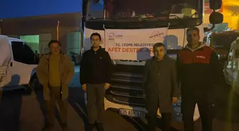 Çeşme'nin Yardım Tırları, Başkan Elmasoğlu'na Emanet