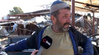 Depremde hayvanları telef oldu, o anları gözyaşları içinde anlattı