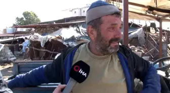 Depremde hayvanları telef oldu, o anları gözyaşları içinde anlattı