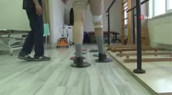 Bir bacağı protez olan gazinin yürümesini bel fıtığı da engelleyemedi
