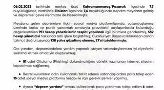 Sosyal medya platformlarında depreme ilişkin provokatif paylaşımlarda bulunan 27 kişi tutuklandı