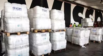 BM GÖÇ ÖRGÜTÜ'NÜN 240 TONLUK YARDIMI KENYA'DAN TÜRKİYE'YE GELDİ