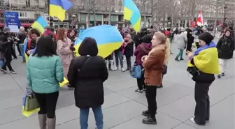 Rusya, Ukrayna savaşının 1. yıldönümünde Fransa'da protesto edildi