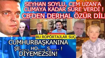 Seyhan Soylu… CEM UZAN'LA SÖYLEŞİ YAPANLAR İÇİN SUÇ DUYURUSU. 'KIRMIZI BÜLTENLE ARANAN BİRİYLE KONUŞAMAZSINIZ!'