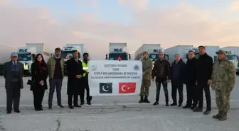 Deprem yardım mallarını taşıyan tır konvoyu Pakistan'dan Malatya'ya ulaştı