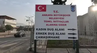 Ankara Büyükşehir'in Kahramanmaraş'a Kurduğu Sabit Duş Alanları Hizmete Başladı