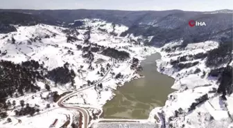 (BALIKESİR-DRON)Sındırgı Çaygören Barajı endişelendirdi: Su seviyesi yüzde 20'de