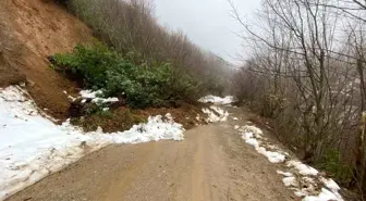 Kastamonu'da heyelan sebebiyle kapanan köy yolu ulaşıma açıldı