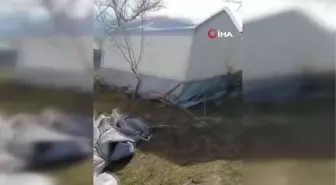 Kuvvetli rüzgar Çadırkent'te hasara yol açtı