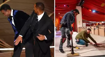 Will Smith'in attığı tokat sonrası Oscar Töreni'nde kırmızı halının rengi değişti