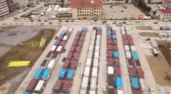 Kahramanmaraş Afşin'de konteyner kentte yaşam başladı