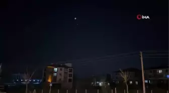 Gökyüzündeki parıltı vatandaşları meraklandırdı
