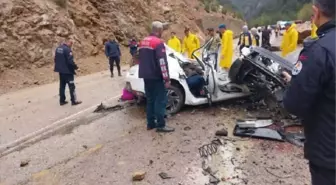 Üzerine kaya düşen otomobildeki 4 öğretmen öldü (2)- Yeniden
