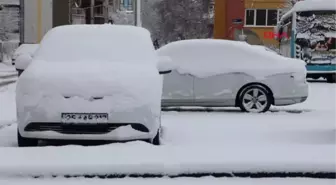 ERZURUM'DA, GECE SAATLERİNDE ETKİLİ OLAN KAR YAĞIŞI, KENTİ BEYAZA BÜRÜDÜ