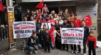 Aydın'da başarılı sporcular coşkuyla karşılandı