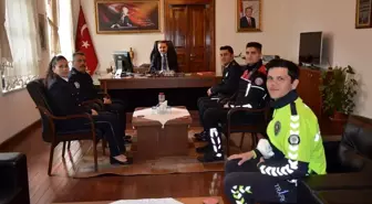 Kaymakam Ahmet Odabaş'a Polis Haftası ziyareti