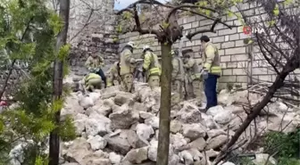 Silivrikapı surlarında çökme: Ekipler alanda arama çalışması yapıyor