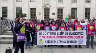 TRT Çalışanları ve Emeklilerinden Ek Gösterge Protestosu: 'Trt Yönetimi Camdan Bakma, Sorunu Çöz'