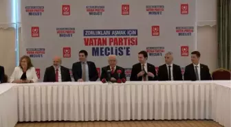 İSTANBUL-VATAN PARTİSİ SEÇİM BİLDİRGESİNİ AÇIKLADI