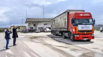 Karacabey'den deprem bölgelerine yardım tırları gitmeye devam ediyor