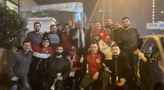 Samsunspor'un Süper Lig'e çıkması İstanbul'da da kutlandı