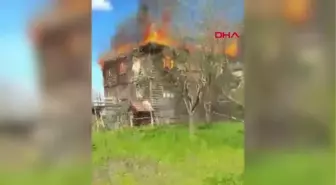 AHŞAP EVDE YANGIN: 1 ÖLÜ, 1 YARALI