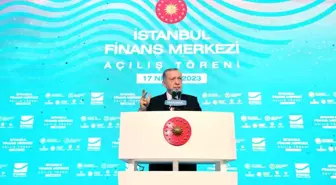 Cumhurbaşkanı Recep Tayyip Erdoğan İstanbul Finans Merkezi açılış töreninde açıklamalarda bulunuyor.