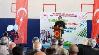 Tutak'ta süt sağım makinesi dağıtımı