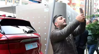 Rizeliler'den Türkiye'nin gururu Togg'a yoğun ilgi